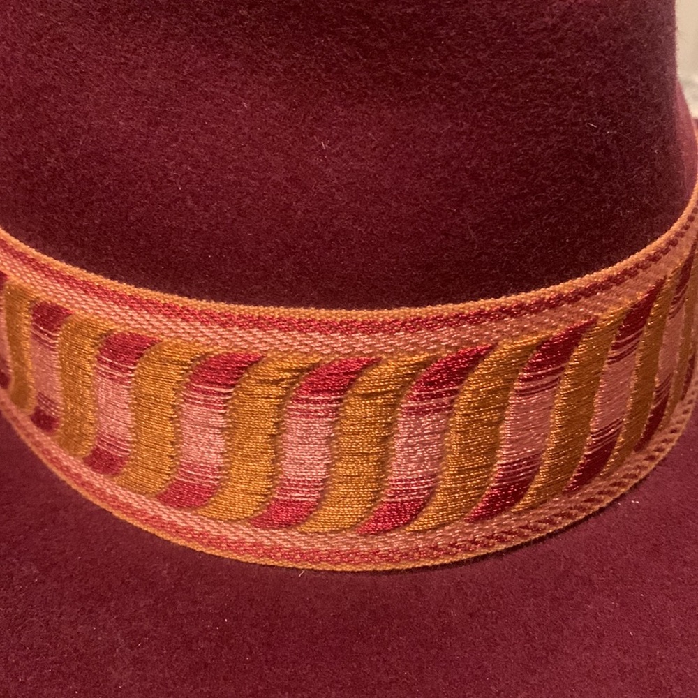 Olive and Pique Burgundy Wool Hat - Picture 2 of 8